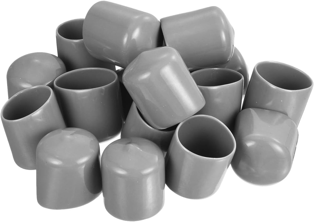 uxcell 20pcs Rubber End Caps Protective Caps 28mm ID Vinyl PVC Round Tube Bolt Cap Cover Screw