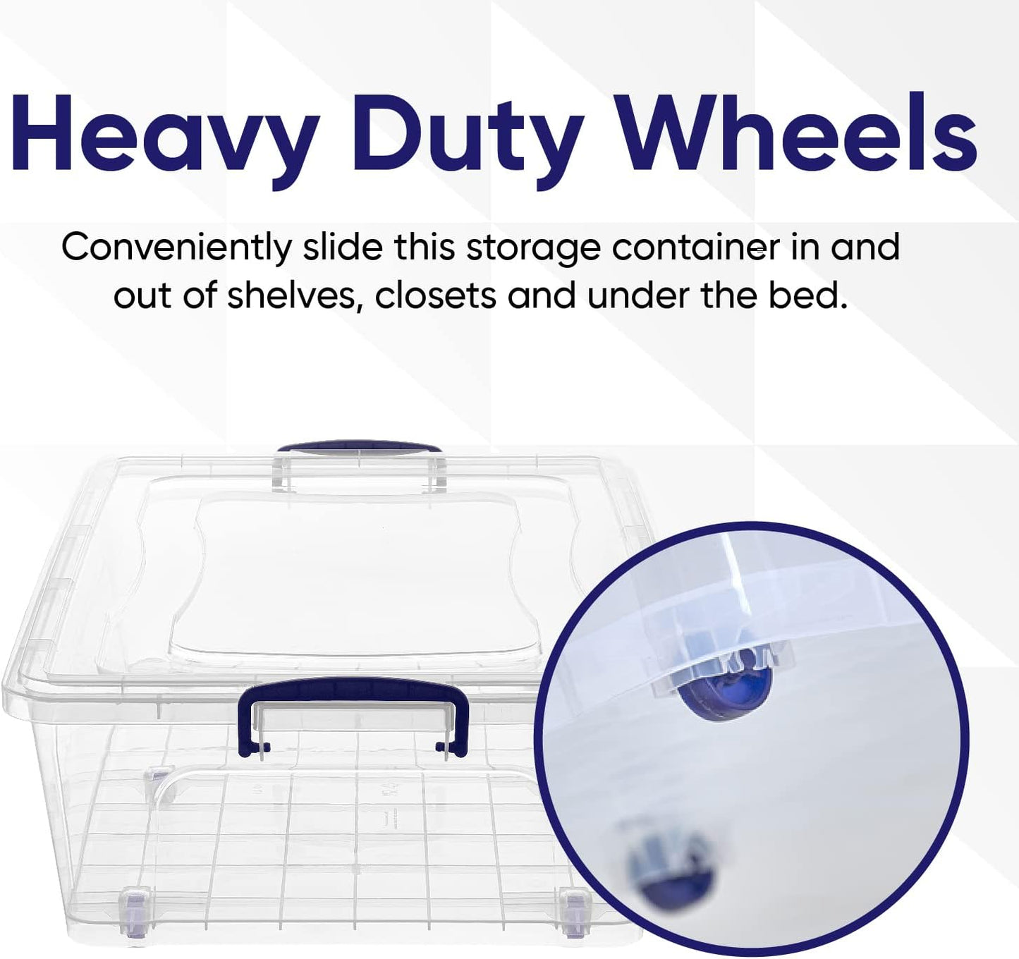 Superio Storage Bins with Lids, Clear Plastic Containers for Organizing, Stackable Totes, BPA Free