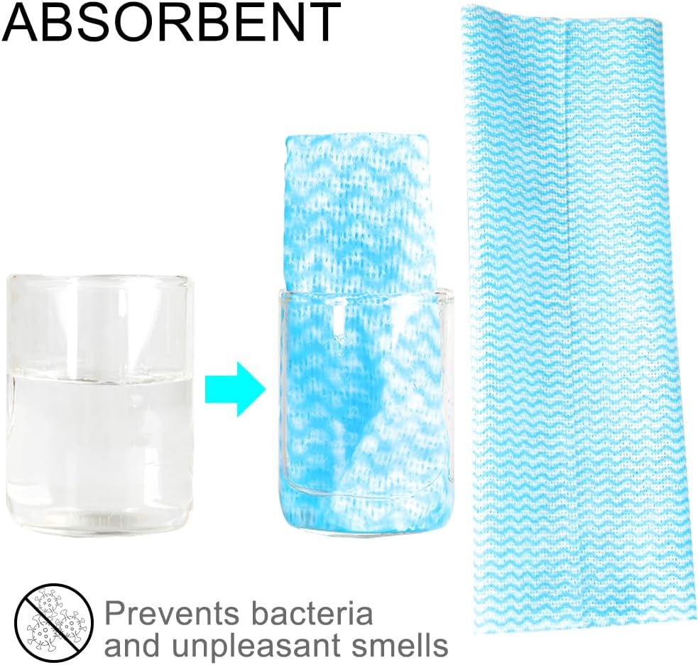 100 Count Disposable Cleaning Towels and Dish Cloths,Super Absorbent Dishcloths,Multi-Surface