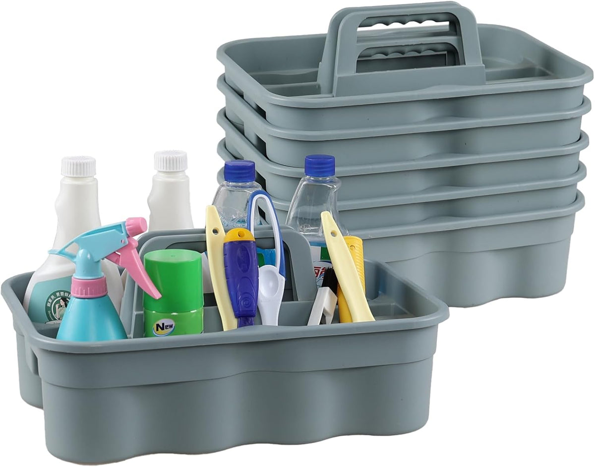 Zopnny Multiuse Caddy Organizer with Handle, Plastic Shower Caddy Basket, Divided Storage Tote
