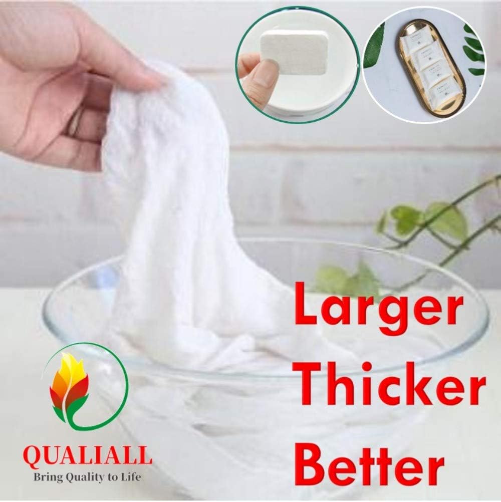 Premium Compressed Towel Tablet, Essential Face Washcloths for Travel, Camping, Hiking, Sports and