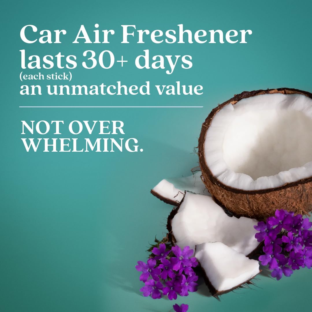 Enviroscent Non-Toxic Car Air Freshener (Seaside Coconut & Verbena) Natural Car Air Freshener |