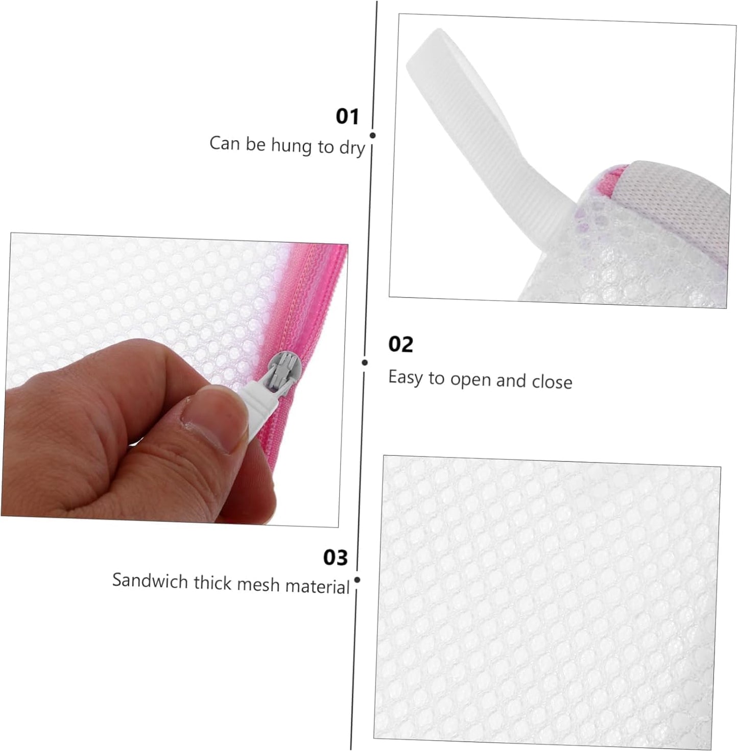 6pcs Laundry Bag Mesh Wash Bag Mini Washing Machine Underwear Washing Bag Wash Bags Protecting