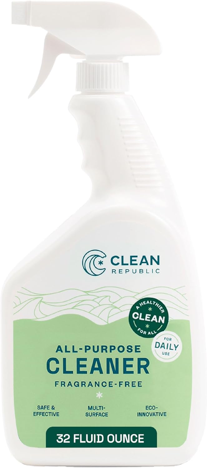 Clean Republic All-Purpose Cleaner, Daily Use Cleaning Spray for Kitchens, Bathrooms, and More, 32