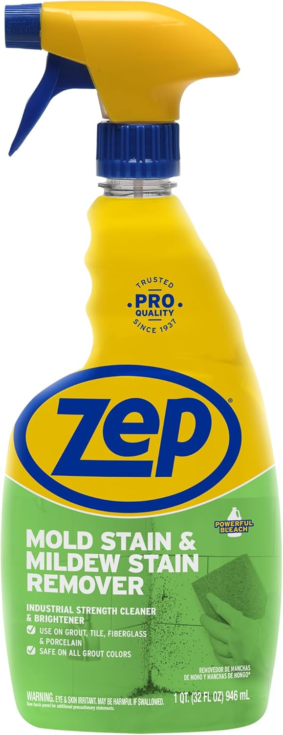 Zep Mold Stain and Mildew Stain Remover - 32 oz (Pack of 4) ZUMILDEW32 - Professional Strength No