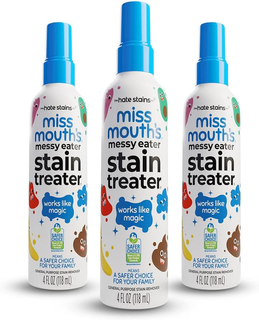 Miss Mouth's Messy Eater Stain Treater Spray - 4oz 3 Pack Stain Remover - Newborn & Baby Essentials