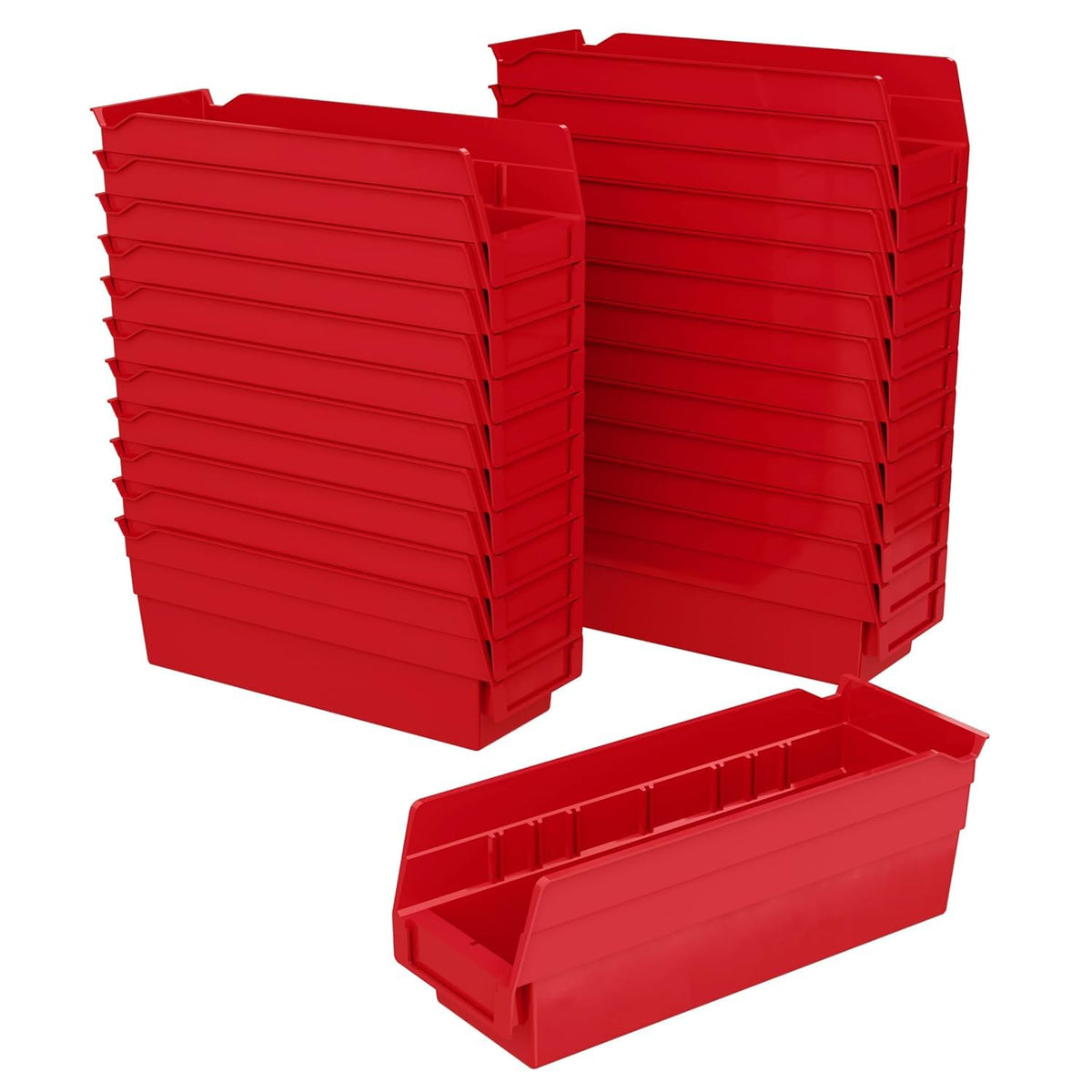Akro-Mils 30120 Plastic Shelf Bins, Heavy Duty Storage Bins for Garage, Closet, and Drawer