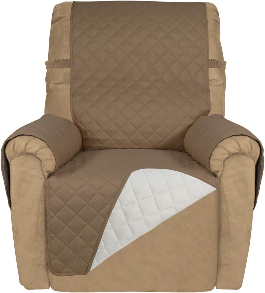 PureFit Reversible Quilted Sofa Cover, Water Resistant Slipcover Furniture Protector, Washable