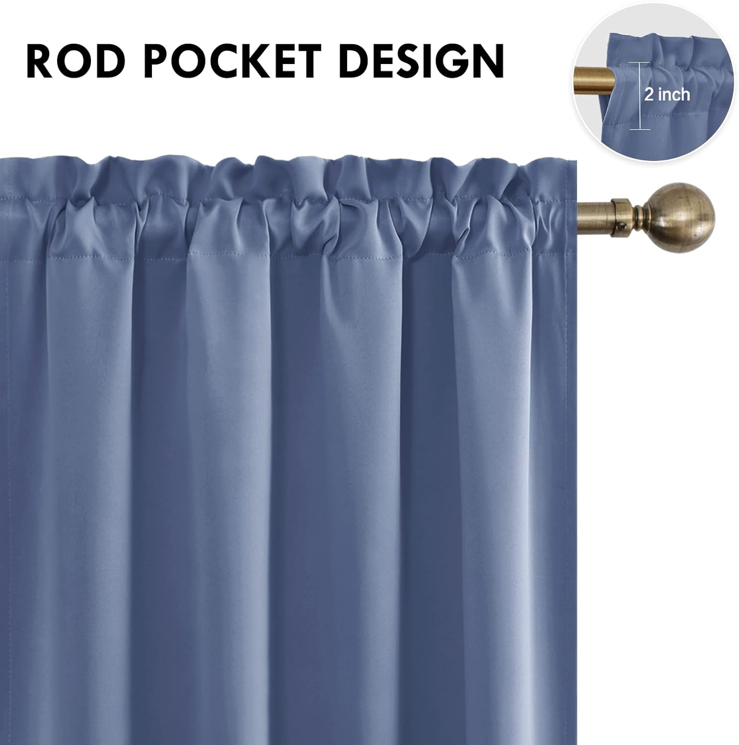 DWCN Blackout Curtains – Thermal Insulated, Energy Saving & Noise Reducing Bedroom and Living Room