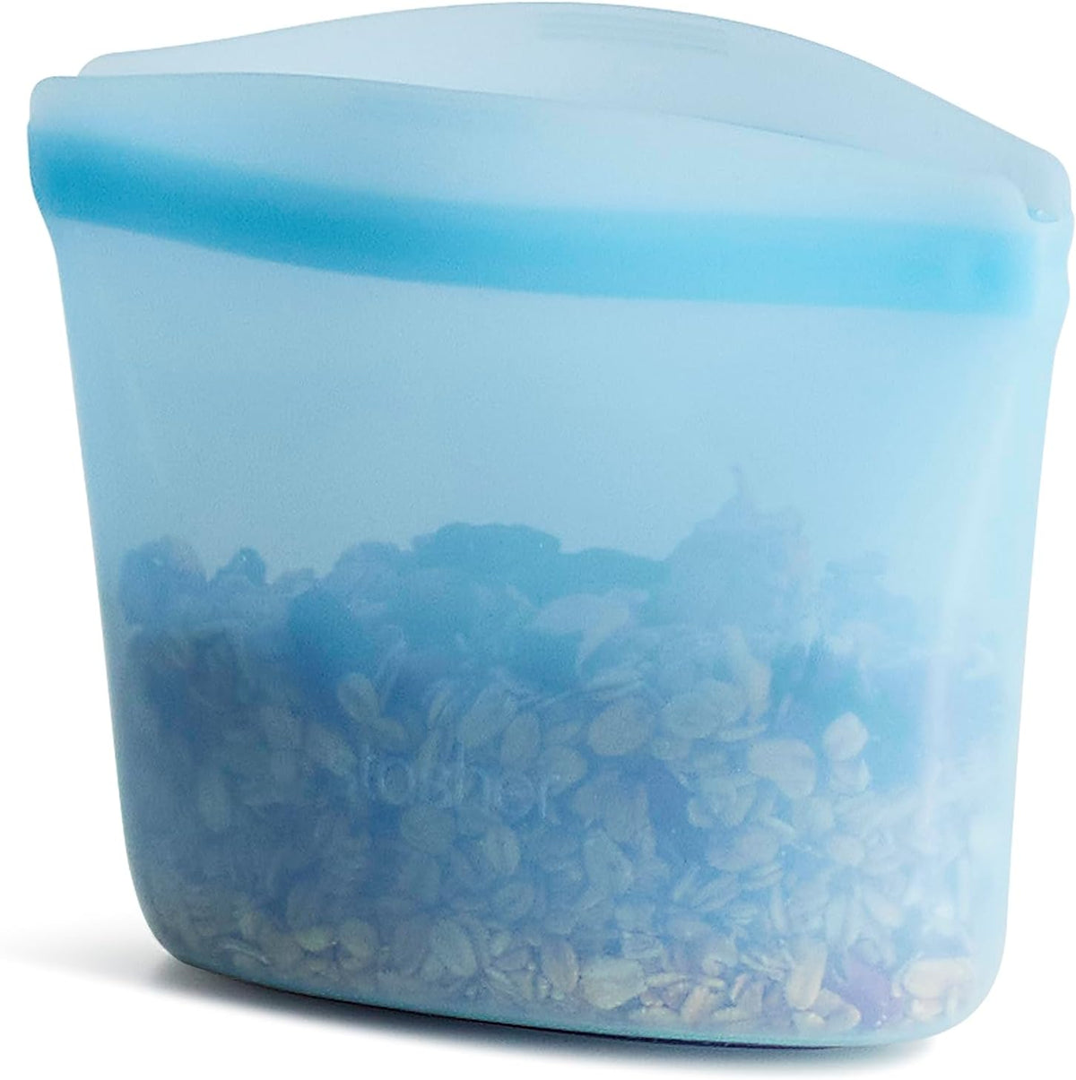 Stasher Premium Silicone Reusable Food Storage Bowl, Blue, Microwave, Sous Vide, Dishwasher, Oven
