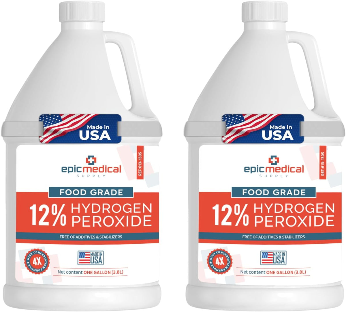 12% Food Grade Hydrogen Peroxide – Ultra-Concentrated H2O2 Peroxide Cleaner – 1 Gallon Bottle