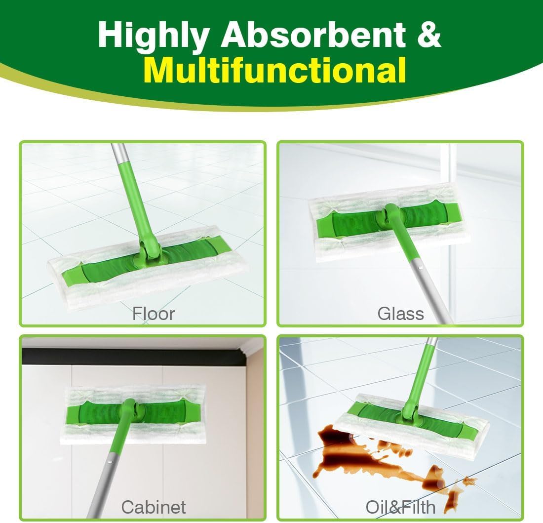 HOMEXCEL Dry Sweeping Cloths Pads Compatible with Swiffer Sweeper- Disposable Duster Refills Mop