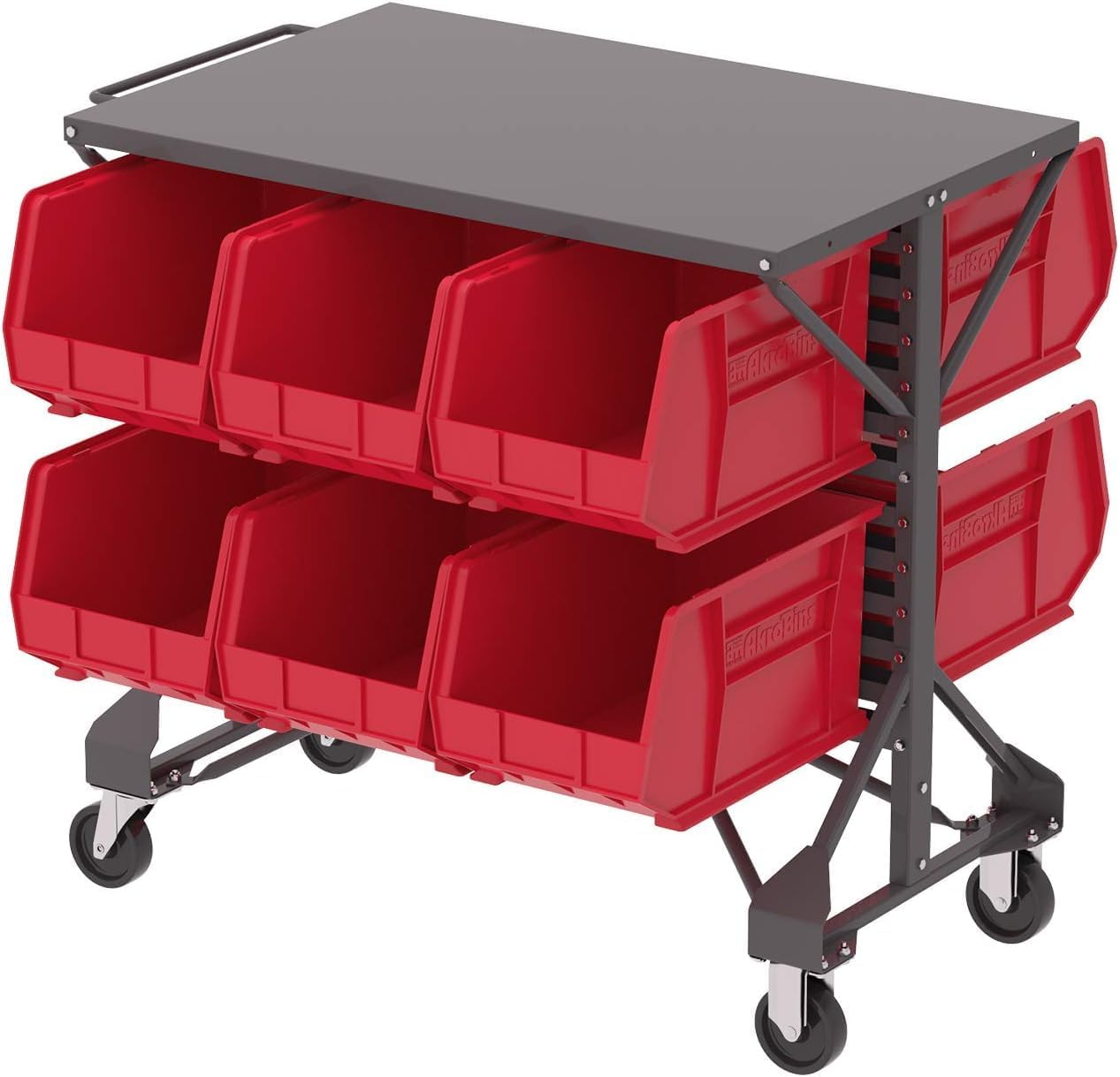 Akro-Mils 30260 AkroBins Plastic Storage Bins, Space-Saving Stackable Bins for Garage, Pantry