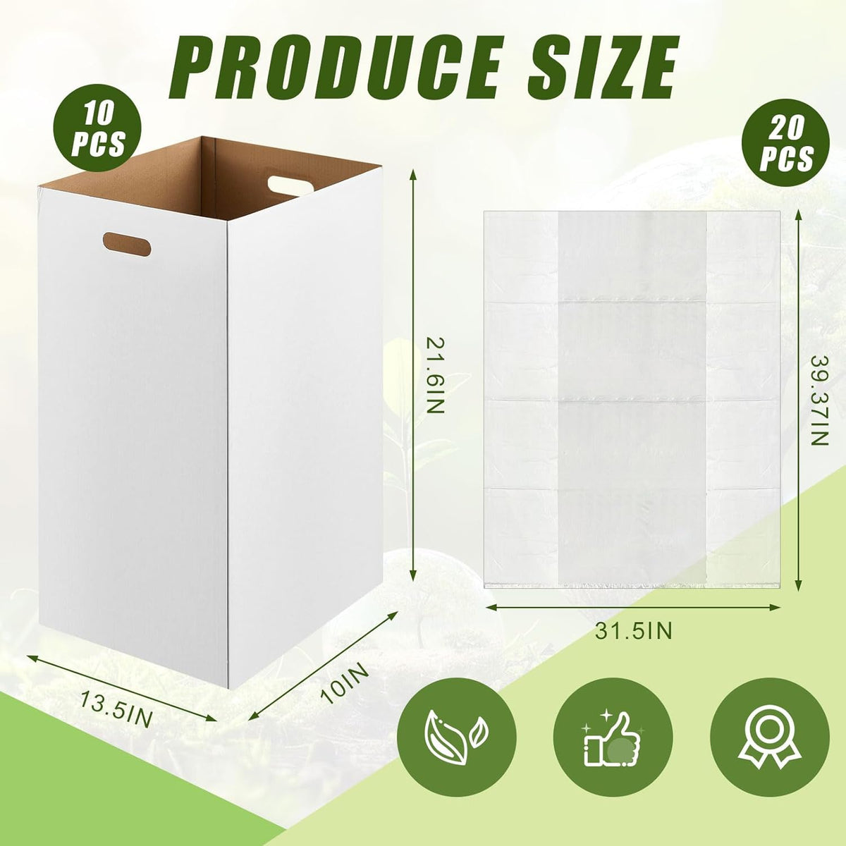 10 Pack 13 Gallon Cardboard Trash Cans Disposable and Reusable Corrugated Cardboard Cans Recycling