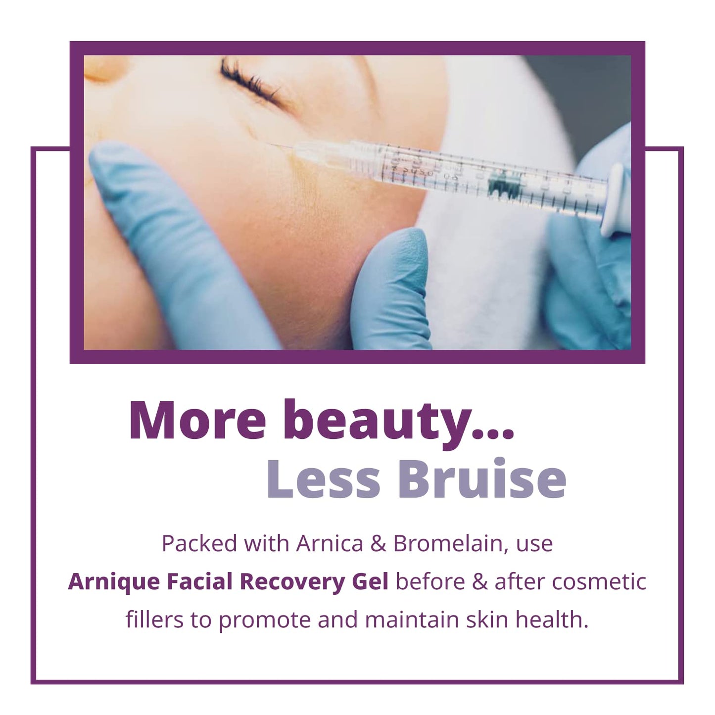 Arnica Gel for Face - Facial Recovery Aftercare for Fillers & Cosmetic Injection Treatments, Arnica