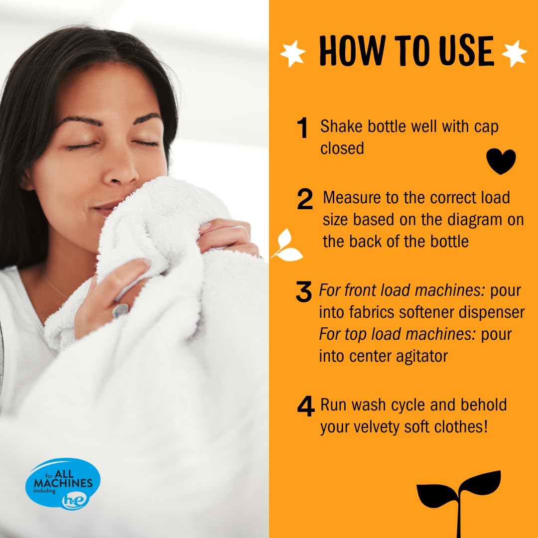 Molly’s Suds Fabric Softener Liquid for Sensitive Skin | Vinegar-Powered, Infused with Essential