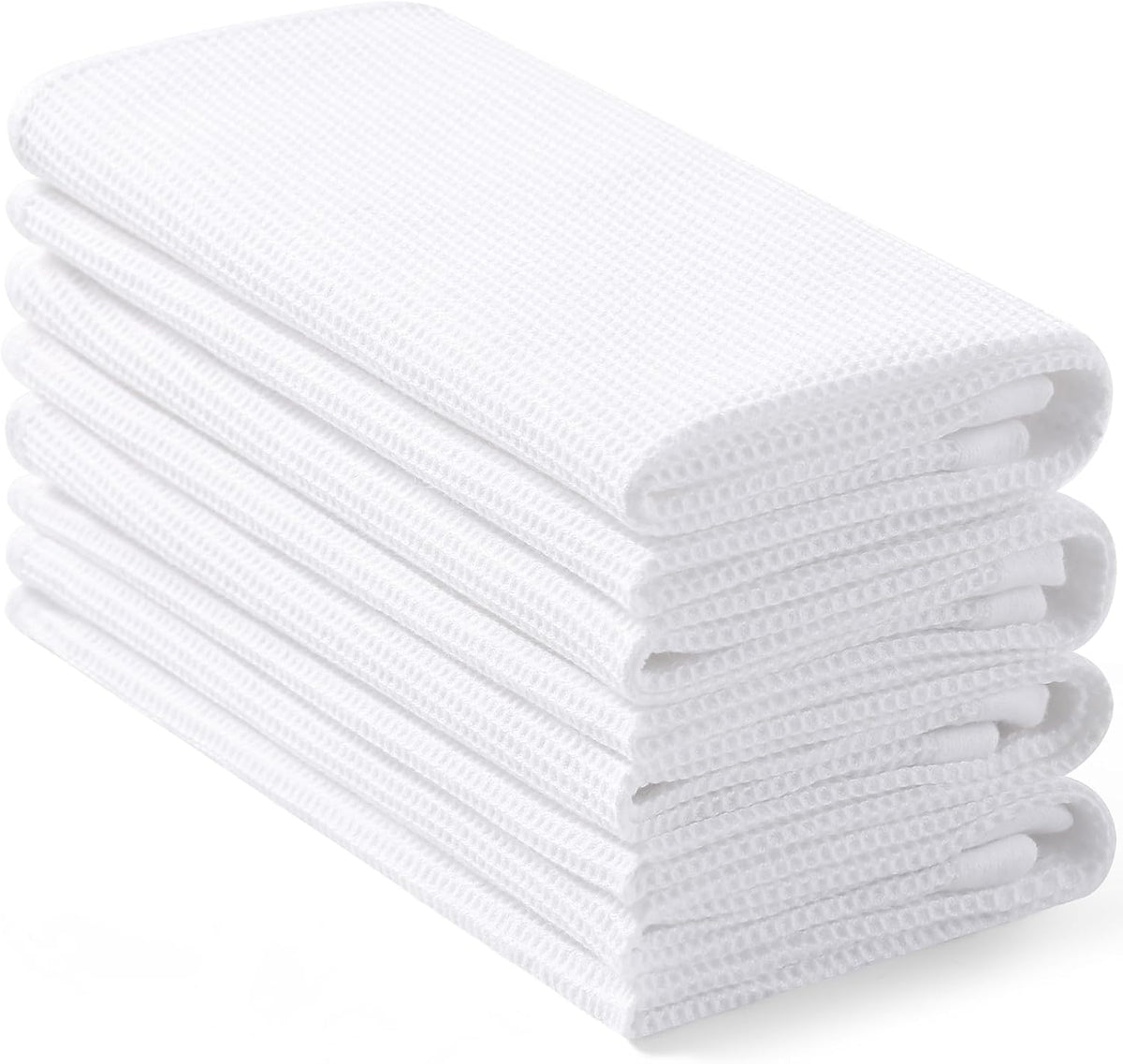 Homaxy 100% Cotton Waffle Weave Kitchen Towels - 4 Pack Soft and Absorbent Dish Towels - 16 x 26