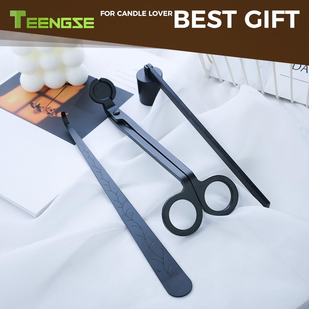 3 in 1 Candle Accessory Set, Candle Wick Trimmer, Candle Wick Snuffer, Candle Wick Dipper Beautiful