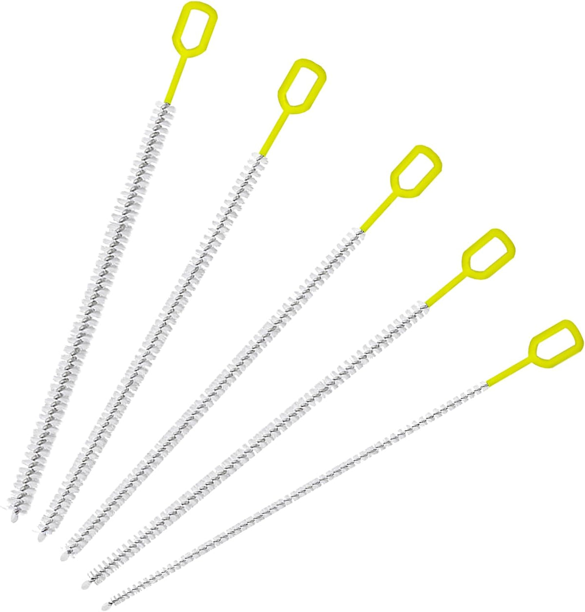 Straw Cleaner Brush Set – 10 Inch, 5 Sizes (4–12mm) Nylon Bristles – Heavy-Duty, Non-Scratch
