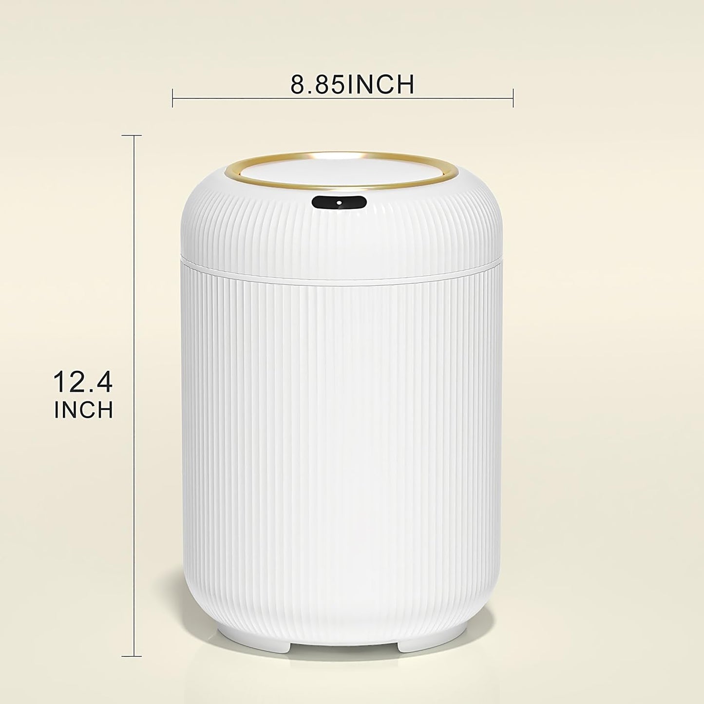 Automatic Motion Sensor Bathroom Trash Can with Lid, 3 Gallon Touchless Trash Bin, Smart Plastic