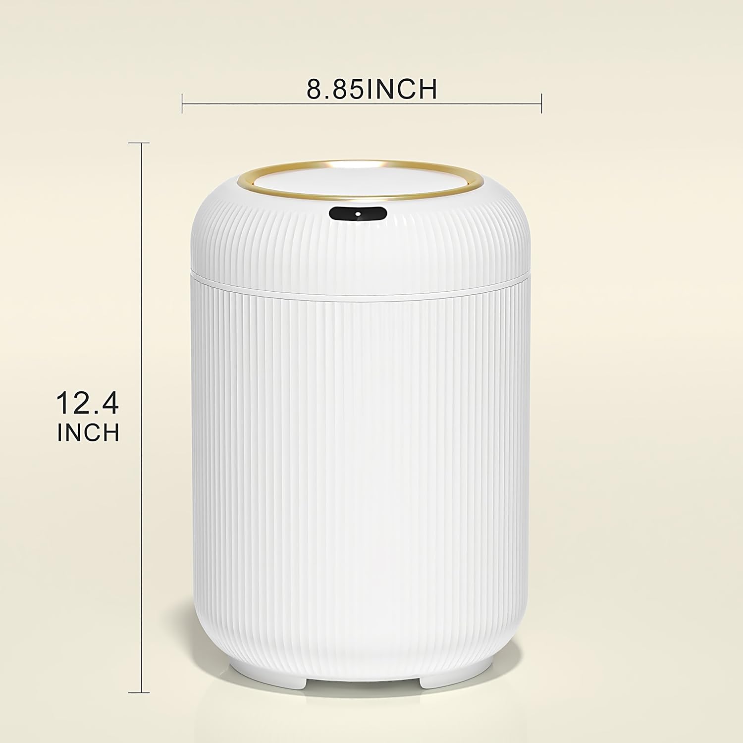 Automatic Motion Sensor Bathroom Trash Can with Lid, 3 Gallon Touchless Trash Bin, Smart Plastic