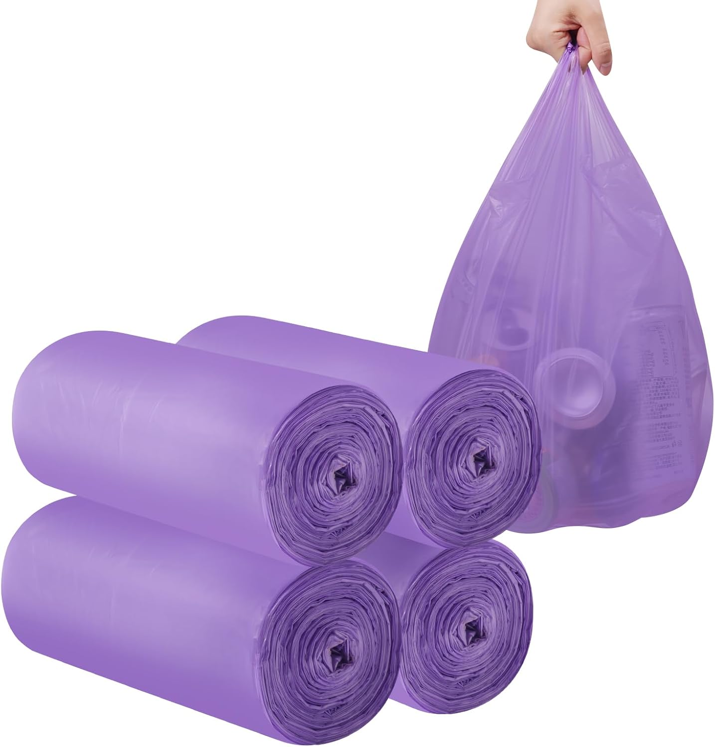 2-4 Gallon Portable Trash Bags,120 Counts Thicken portable Small Garbage Bags for Office