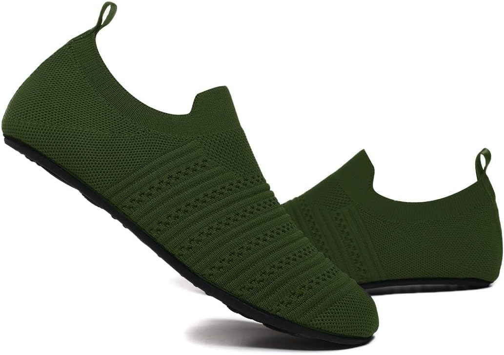QZKDM Lightweight Slip on Grip Indoor House Slippers Barefoot Non Slip Home Exercise Yoga Shoes for