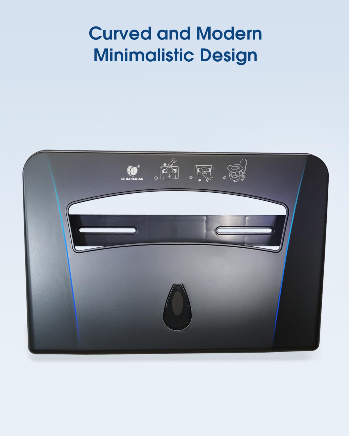 Toilet Seat Cover Dispenser, Wall Mounted Toilet Seat Cover Disposable Paper Holder, Half Fold for