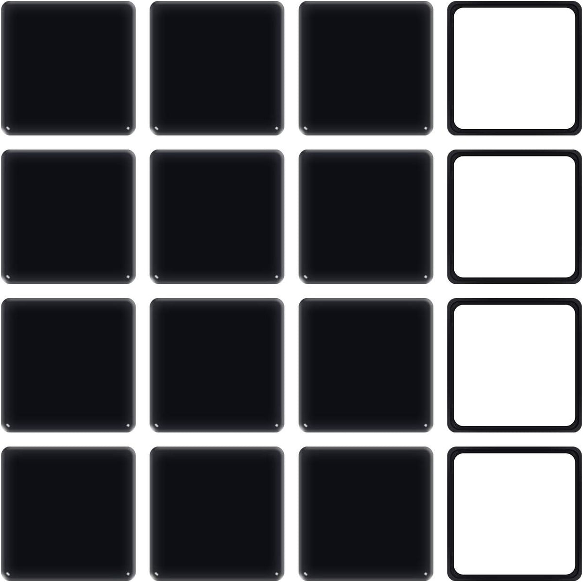 Ezprotekt 2.5 inch Square Self Adhesive Furniture Movers Sliders for Carpet, 16 Pcs Self Stick
