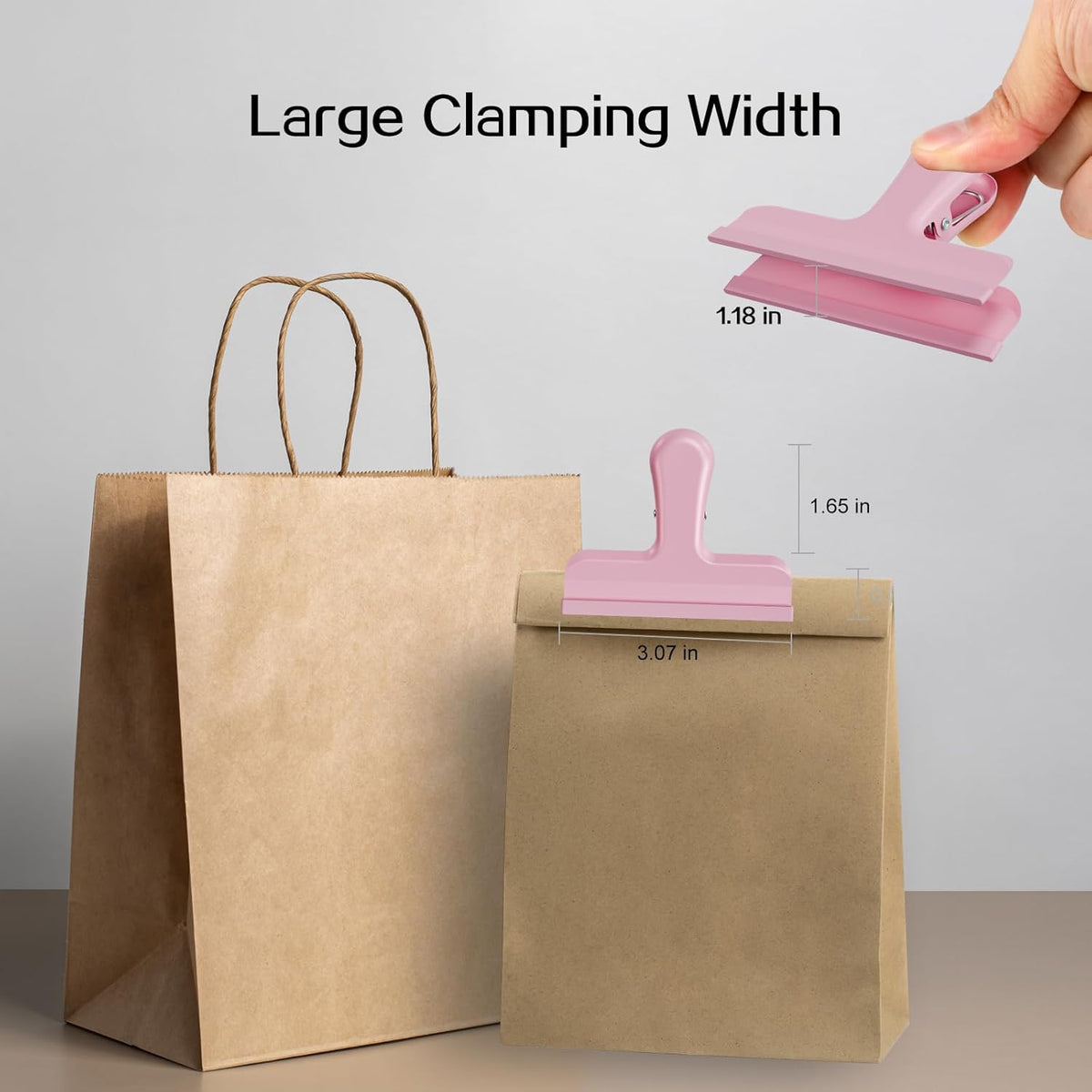 HOUSE AGAIN 12 Pack Stainless Steel Chip Bag Clips Covered with Silicone - NO More Sharp Edges