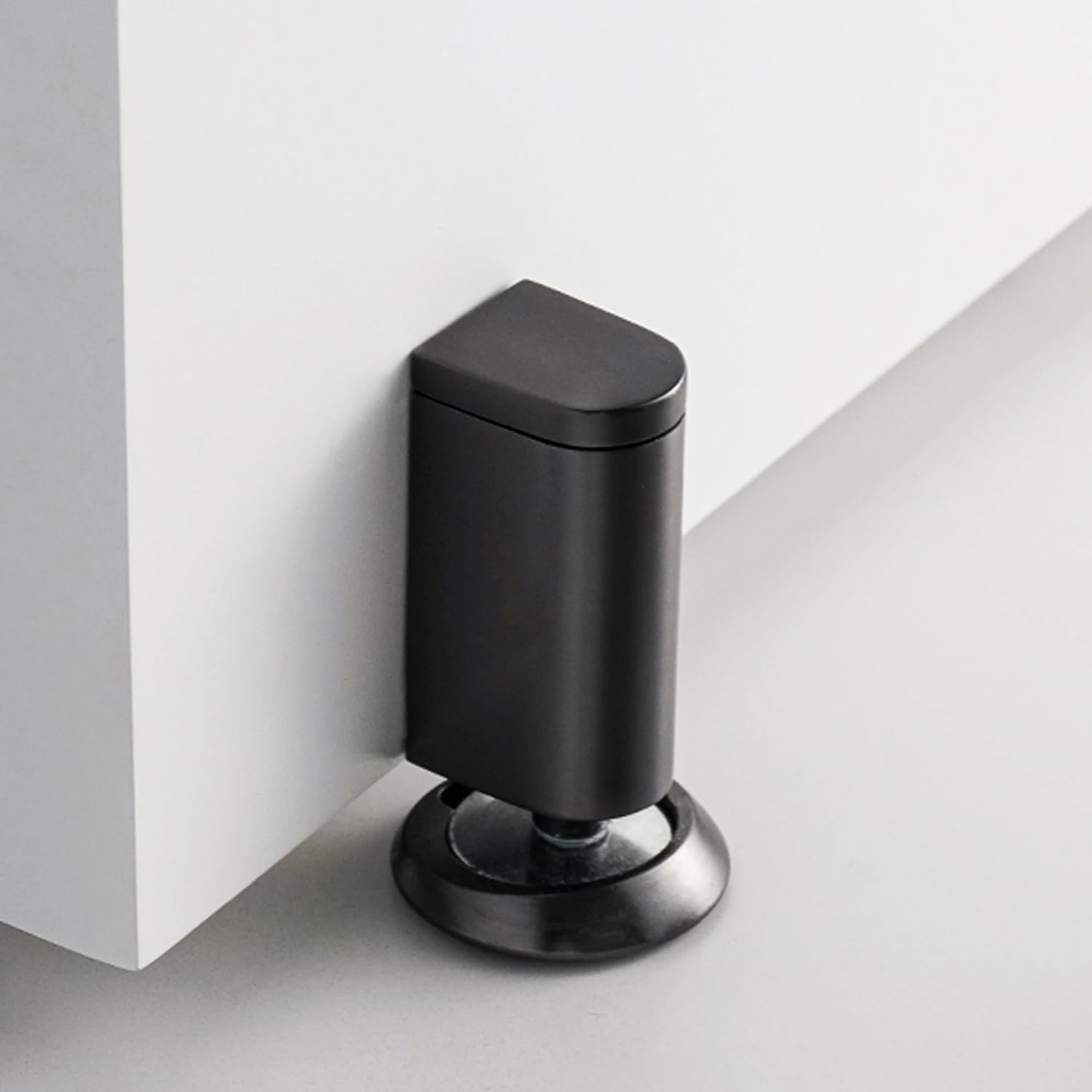 Windproof Magnetic Door Stoppers, 0-0.78" Stroke Mechanical Doorstop, No-Hole Flooring Door Suction
