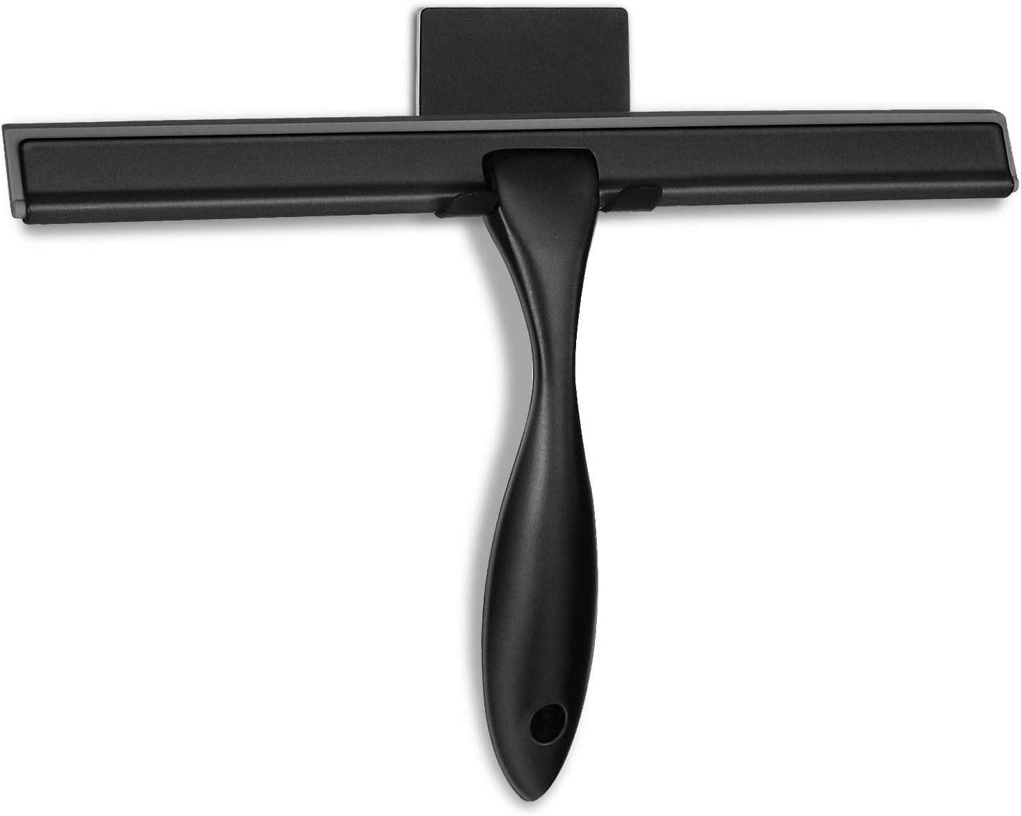 HIWARE All-Purpose Shower Squeegee for Shower Doors, Bathroom, Window and Car Glass - Black