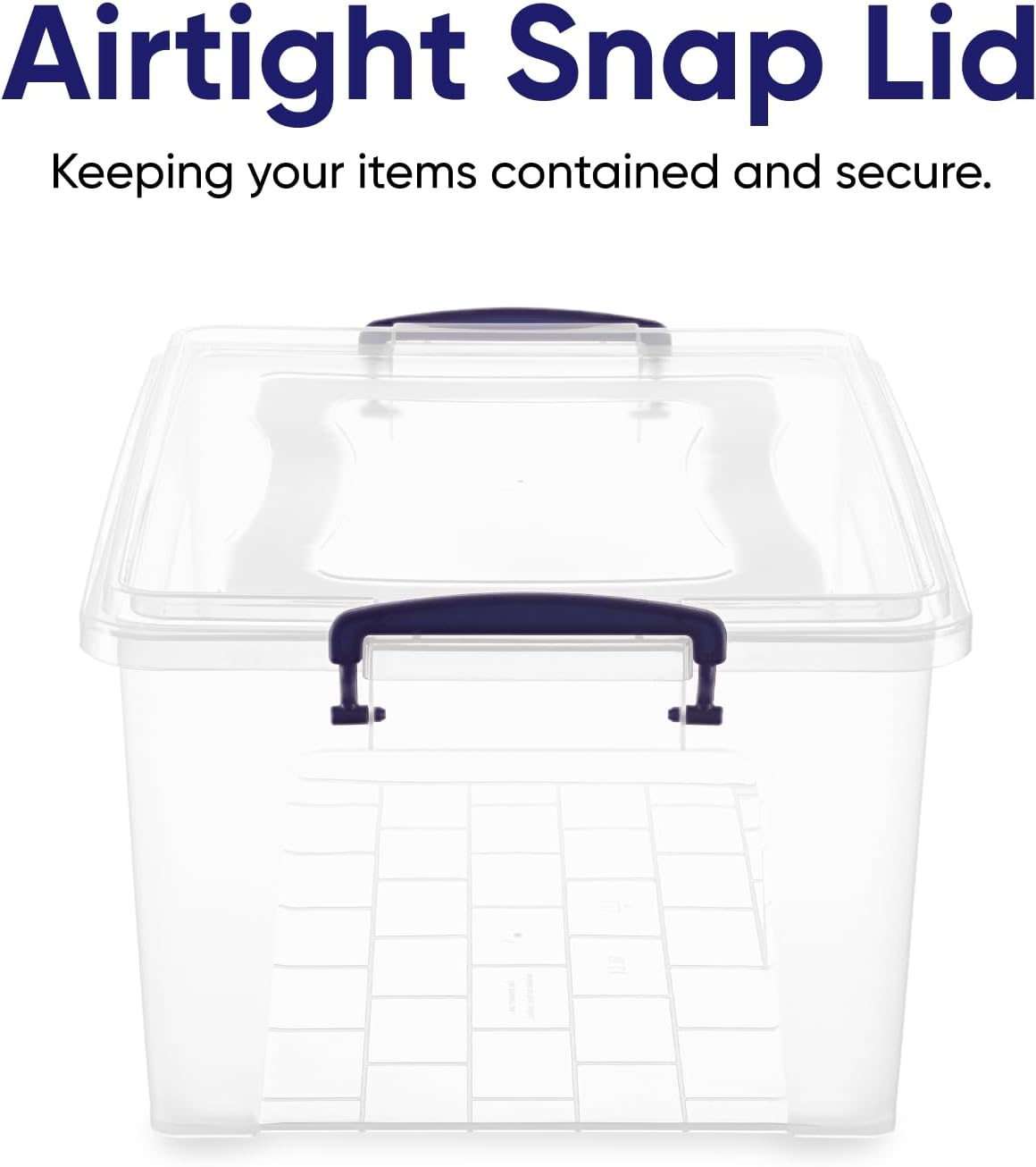 Superio Storage Bins with Lids, Clear Plastic Containers for Organizing, Stackable Totes, BPA Free