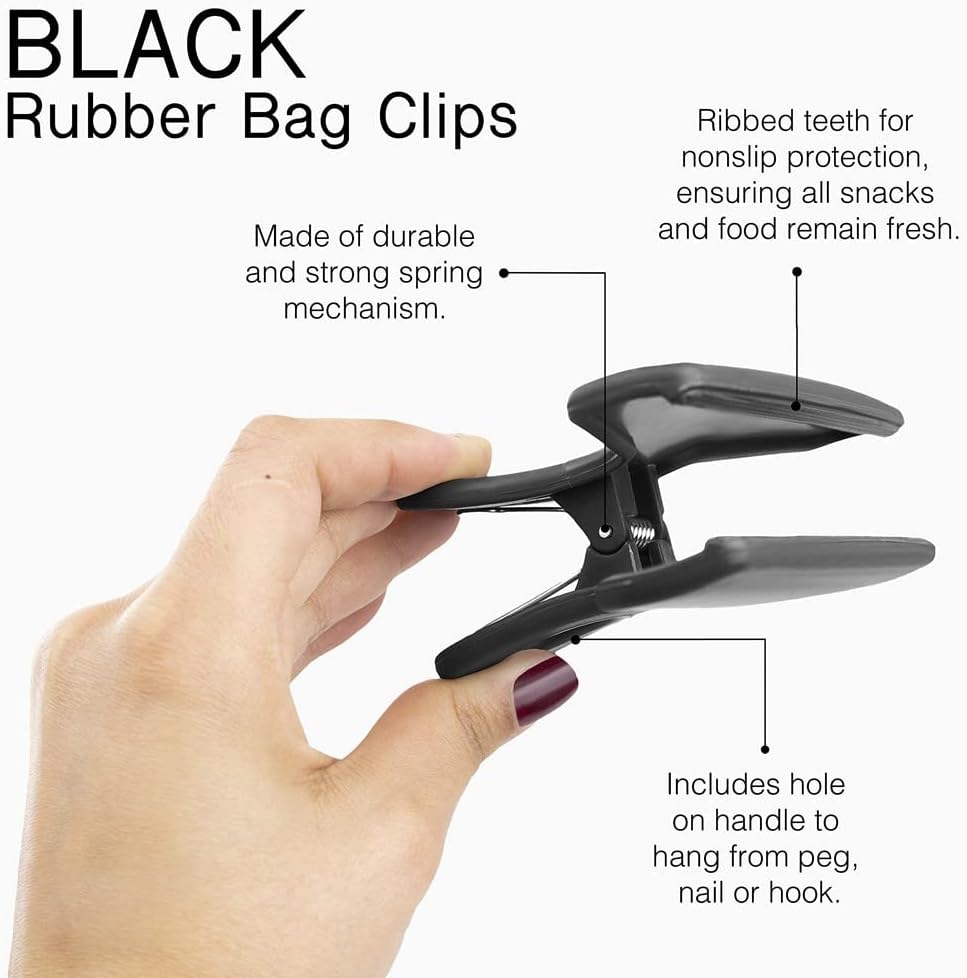 COOK WITH COLOR Bag Clips, Heavy Duty Chip Clip and Refrigerator Magnet Clips for Food Storage with