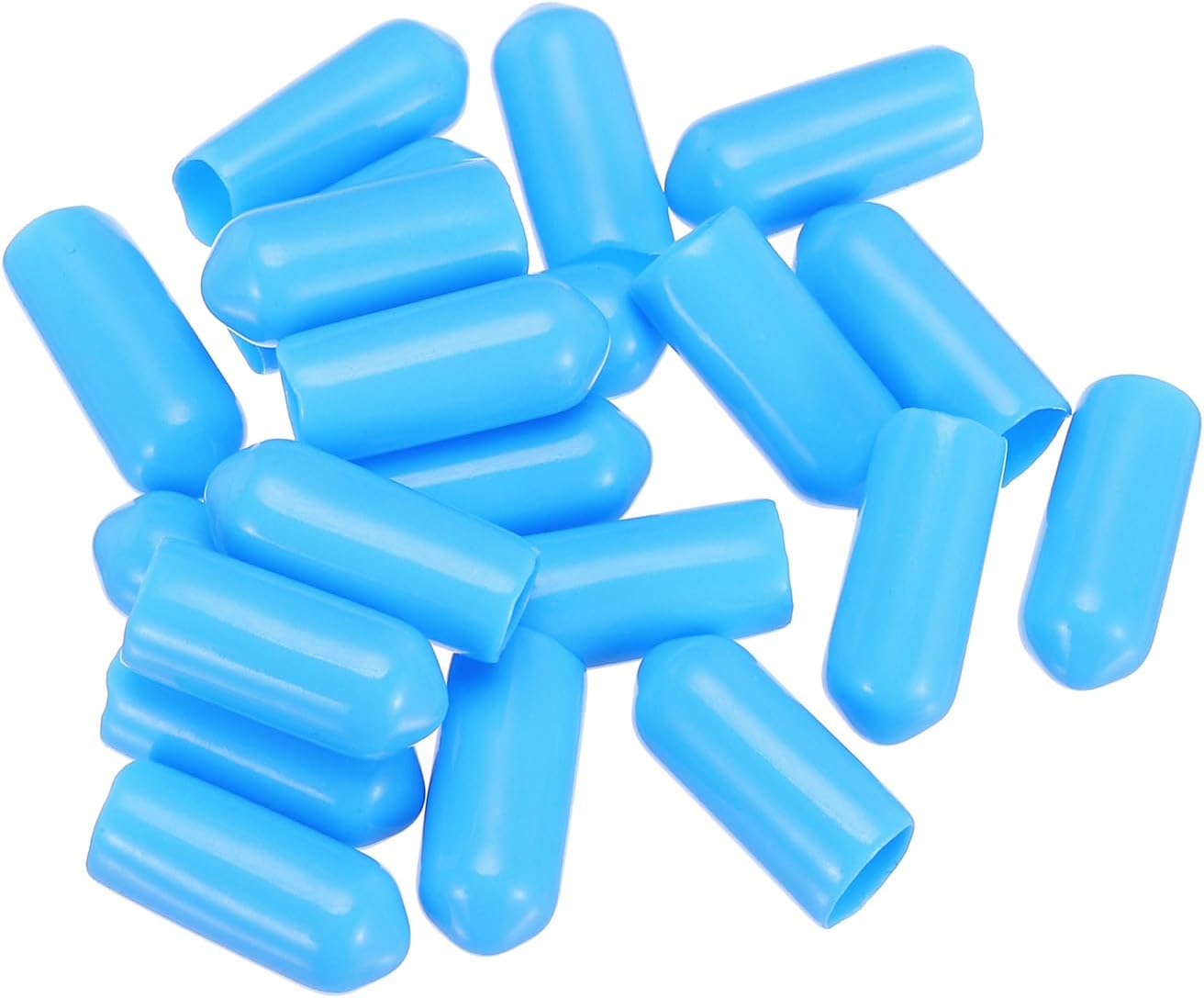 uxcell 20pcs Rubber End Caps 6mm(1/4") ID Vinyl PVC Round Tube Bolt Cap Cover Screw Thread