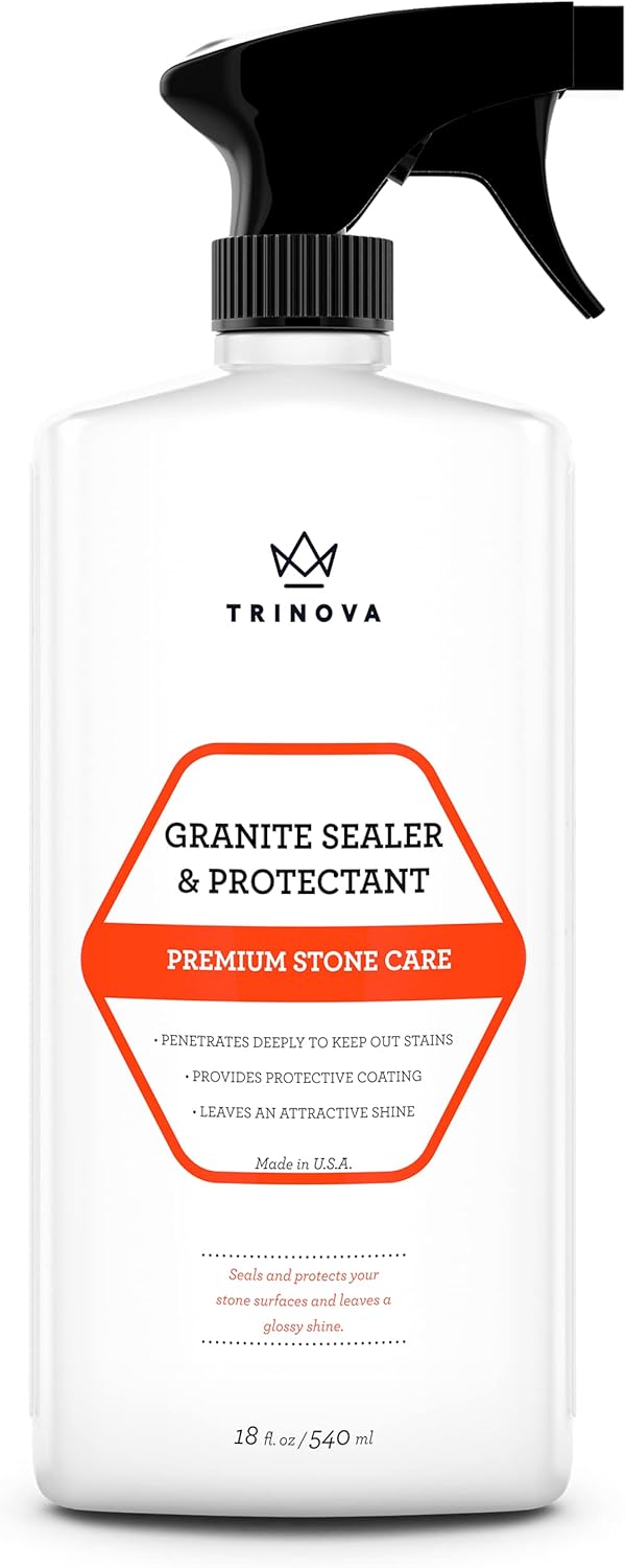 TriNova Granite Sealer & Protector – Best Stone Polish, Protectant & Care Product – Easy