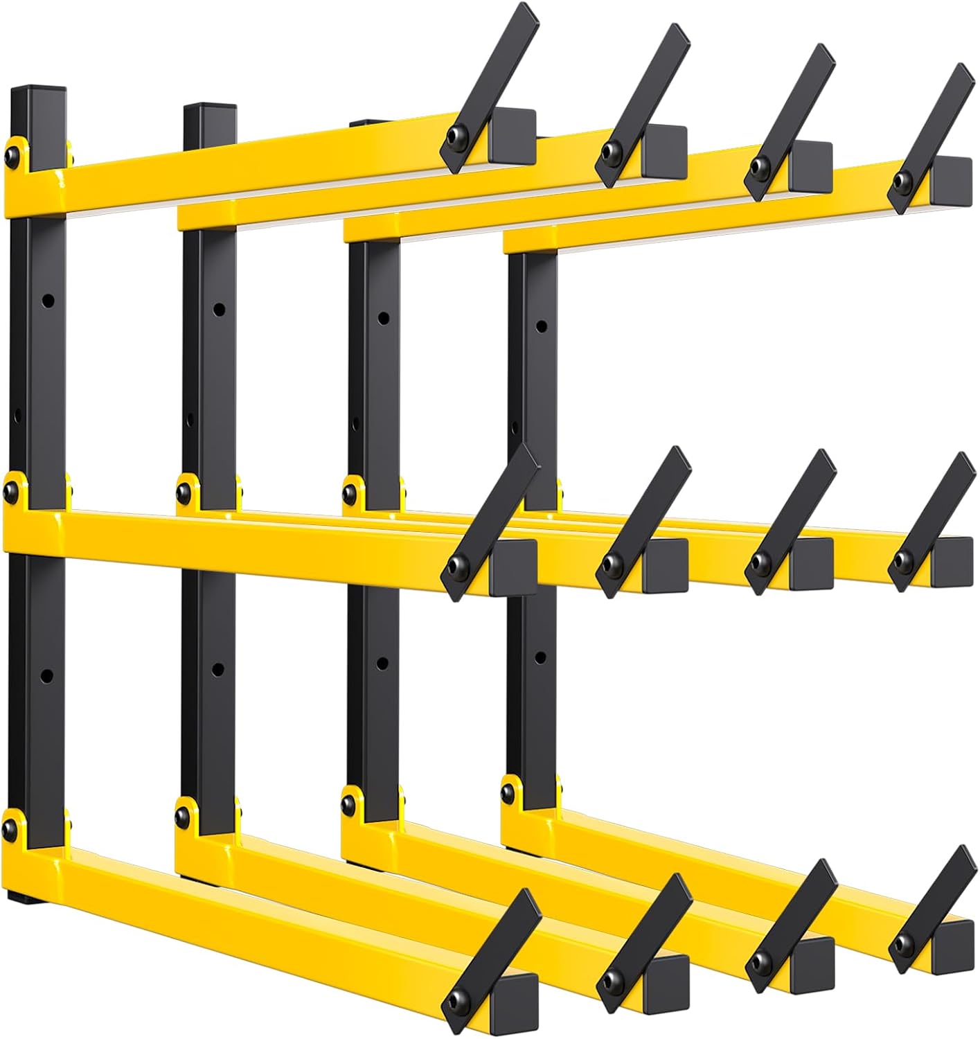 GREENER Lumber Storage Rack Folding Wood Storage Racks Wall-Mounted Metal Racks for Storage with