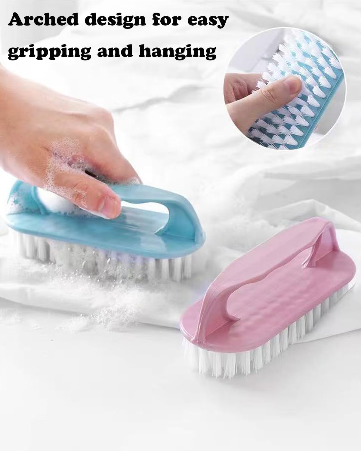 Scrub Brush for Cleaning-3 Pack Scrubbing Brushes Heavy Duty Multi-Purpose Household Cleaning Brush
