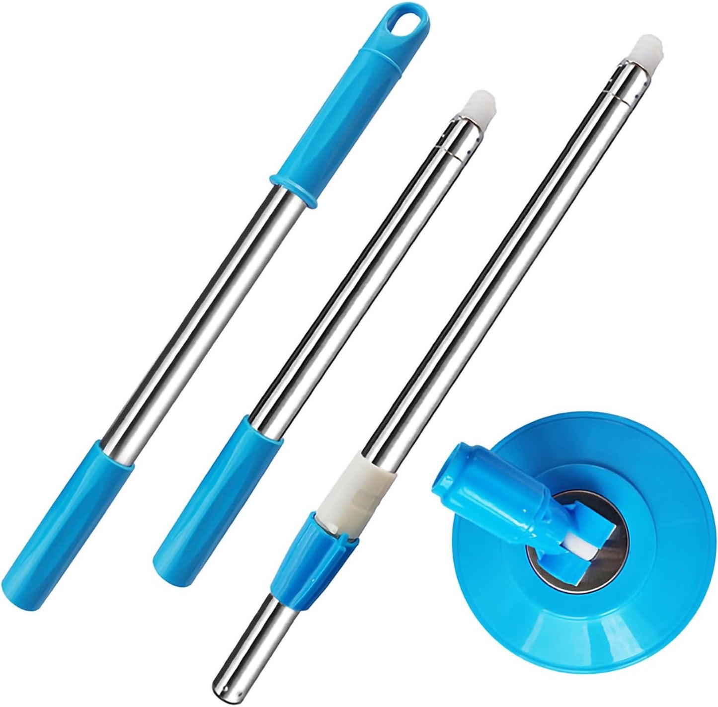 Extended Spin Mop Replacement Mop Handle, Upgraded 60-inch 360 Degrees Rotating Telescopic