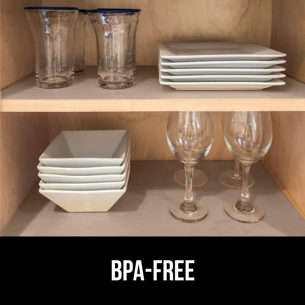 GORILLA GRIP DuraGuard Shelf Liner, 20x30 Non-Adhesive Cabinet Liners for Kitchen Drawers, Shelves