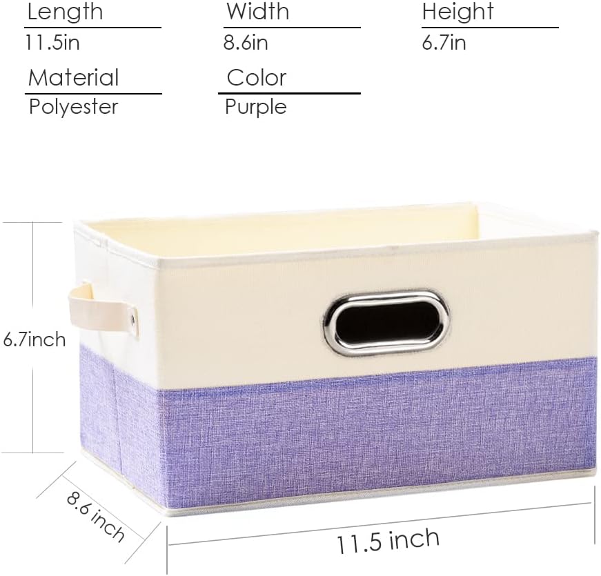 PRANDOM Fodable Storage Bins for Closet [3-pack] Decorative Fabric Storage Baskets Cubes with