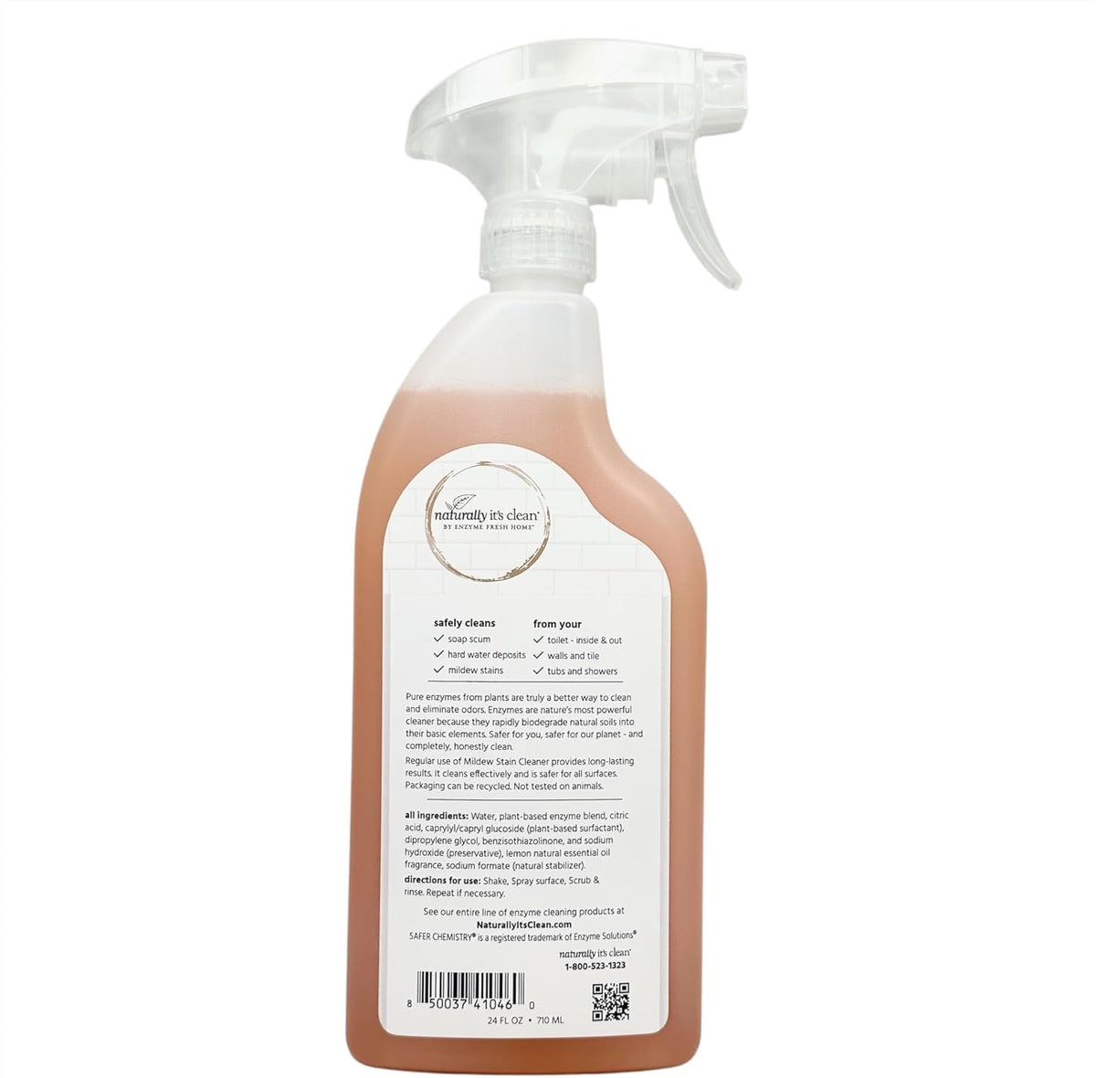 naturally it's clean Bathroom Cleaner | Toilet, Tub, Tile, Shower & Sink | Plant-Based Enzymes |