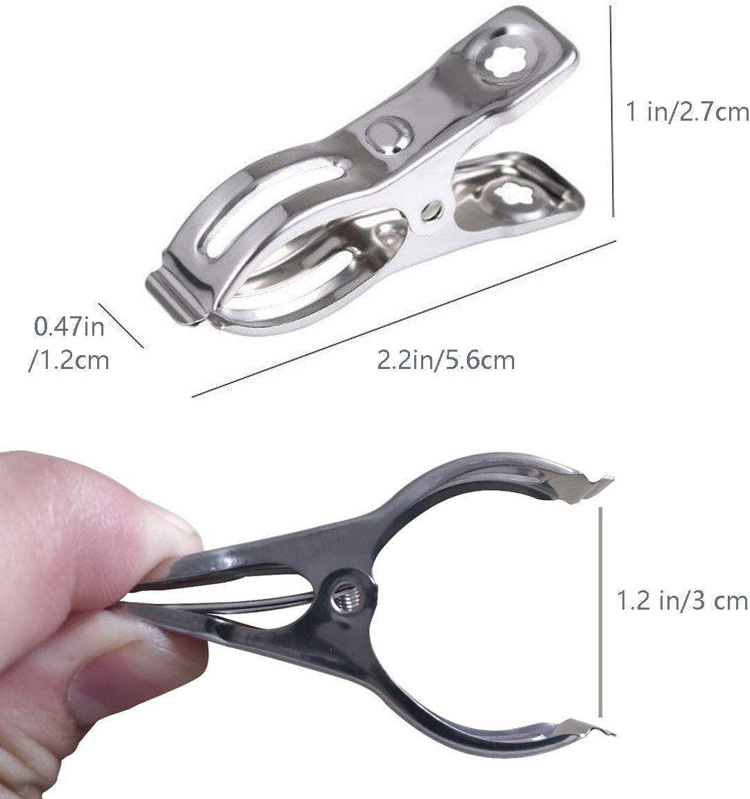 Clothes Pins 32 Pcs Metal Beach Chair Towel Clips,Heavy Duty Stainless Steel Clothespin, Row Cover