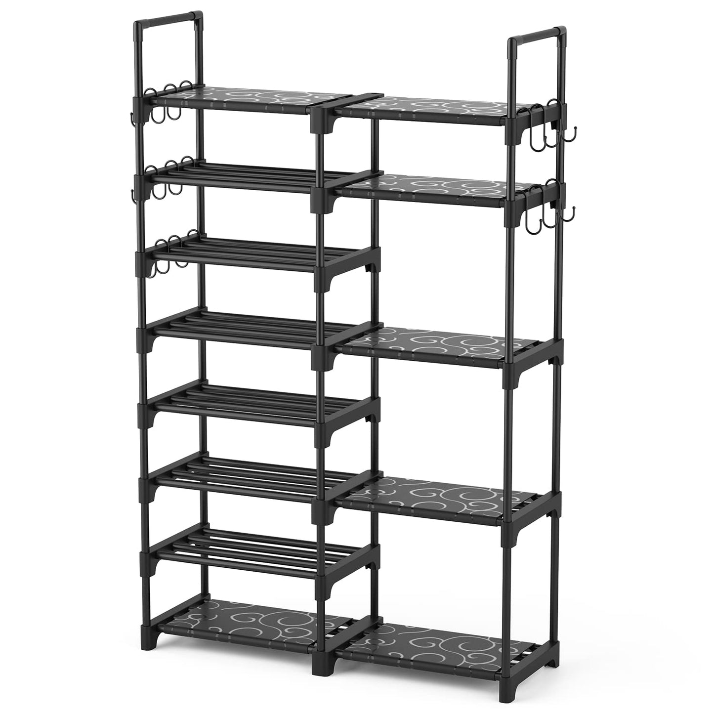 ROJASOP Shoe Rack Organizer, 8-Tier Metal Shoe Rack for Closet Entryway Garage, 26-32 Pairs Tall
