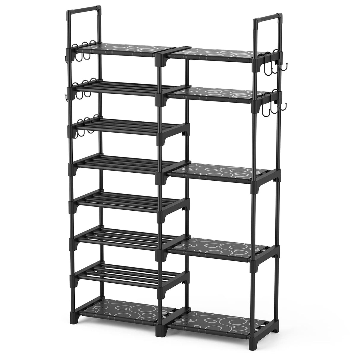 ROJASOP Shoe Rack Organizer, 8-Tier Metal Shoe Rack for Closet Entryway Garage, 26-32 Pairs Tall