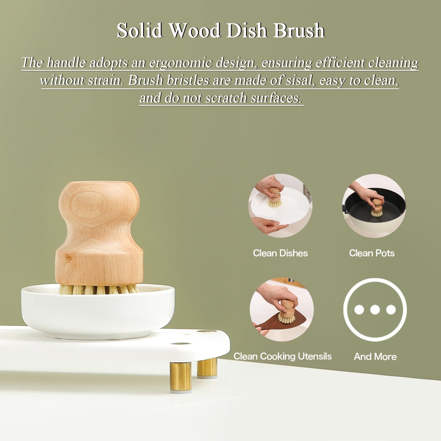 MOMEEMO Gold Soap Dispenser Set Comes with Stainless Steel Pumps, Instant Dry Tray, and Dish Scrub