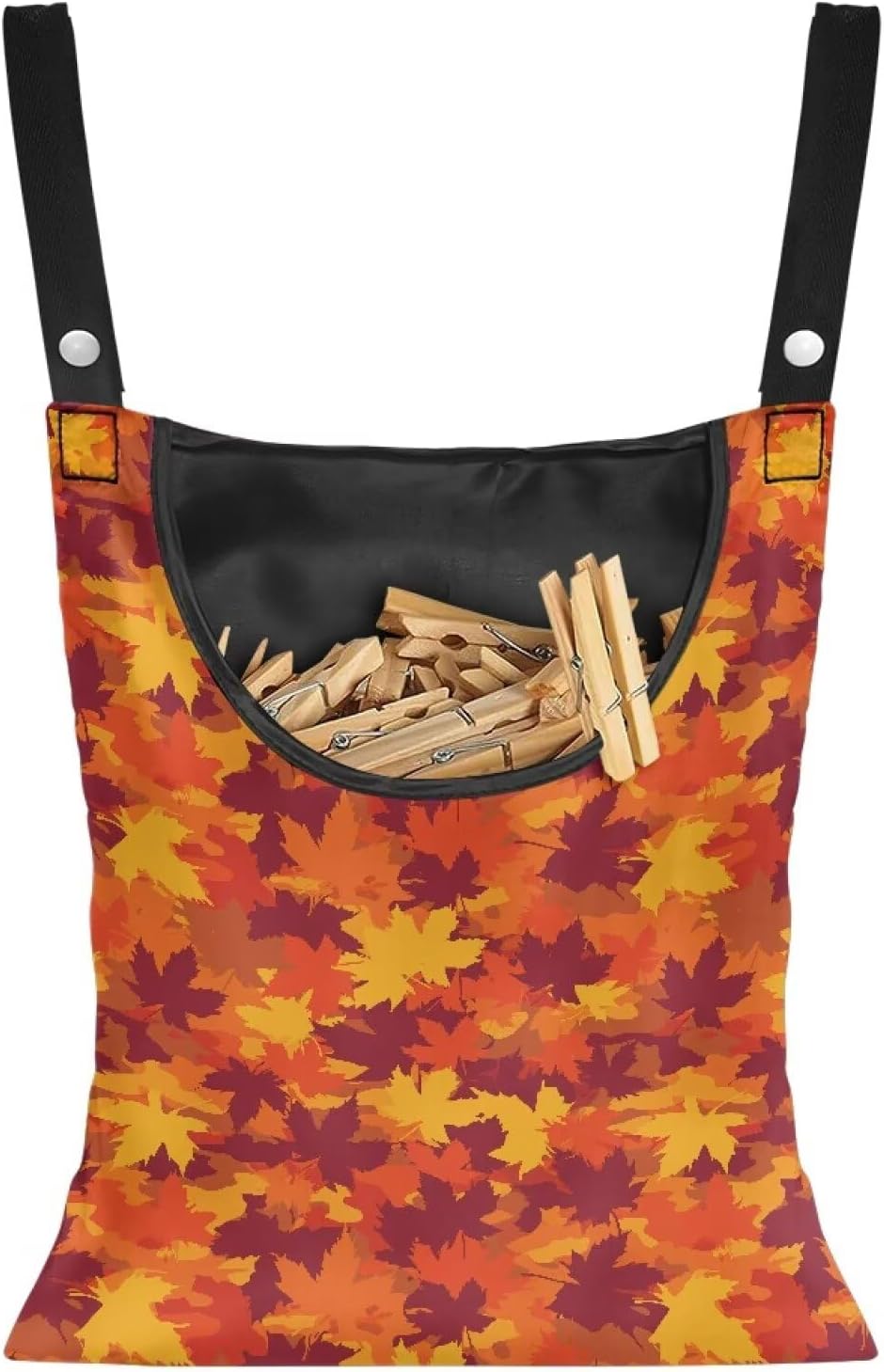 Maple Leaf Clothespin Storage Hanger Bags Beer Laundry Clothespin Bag, Clothespin Bag with a Large