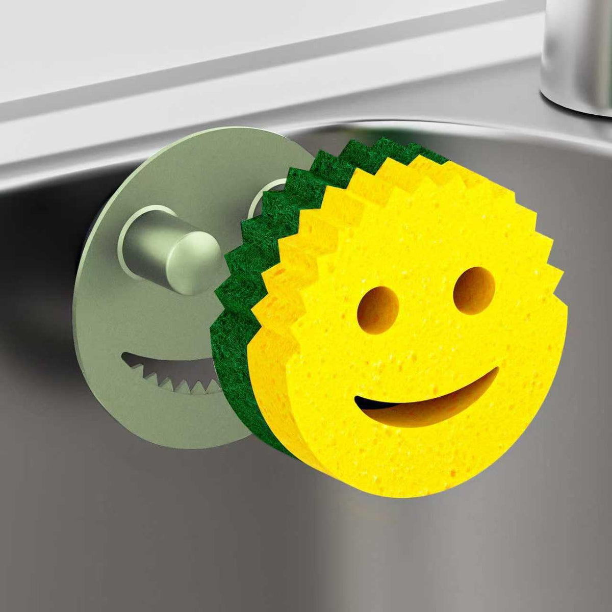 Sponge Holder for Kitchen Sink,Sink Caddy Organizer with Suction Cup Installation for