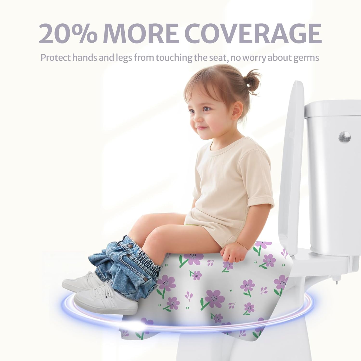 Blissful Diary 20 Pcs Toilet Seat Covers Disposable for Toddlers & Adults, Extra Large Waterproof