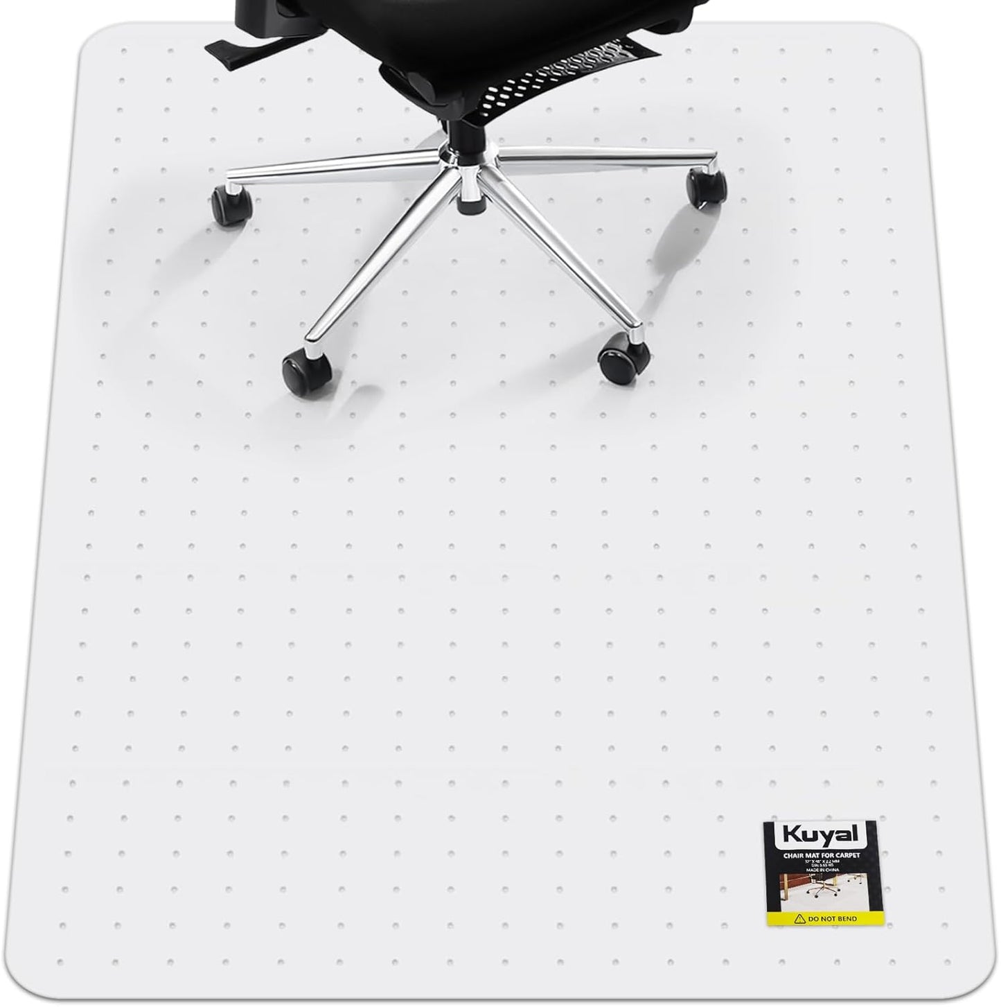 Kuyal Office Chair Mat for Carpet, 48x60 Clear Heavy Duty Computer Chair Mat, Under Desk Protector